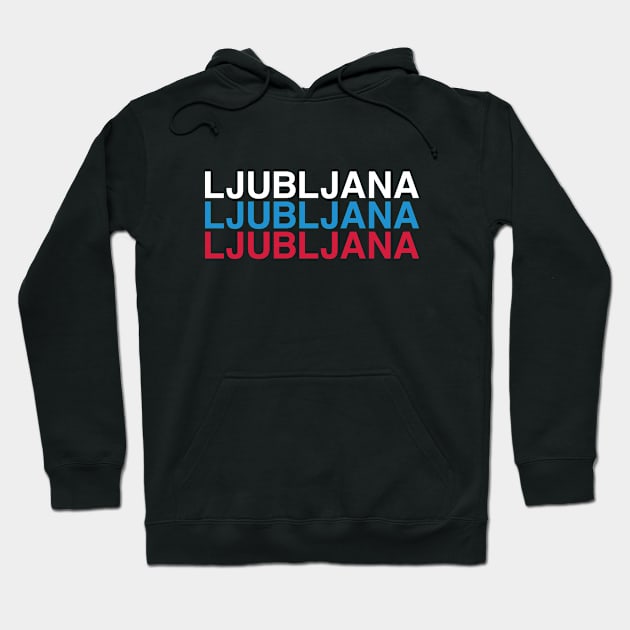 LJUBLJANA Slovenian Flag Hoodie by eyesblau